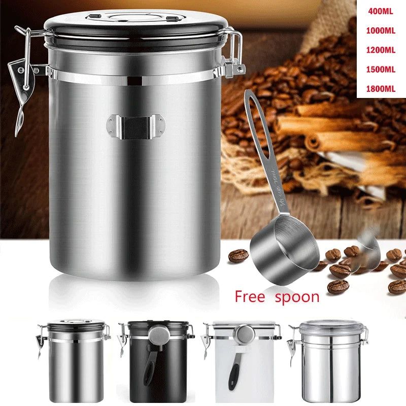 Stainless Steel Airtight Coffee Container