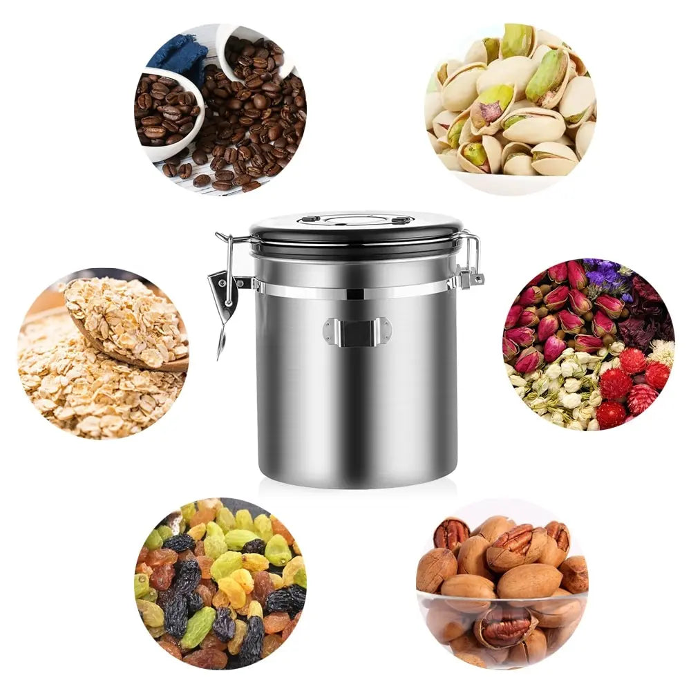 Stainless Steel Airtight Coffee Container