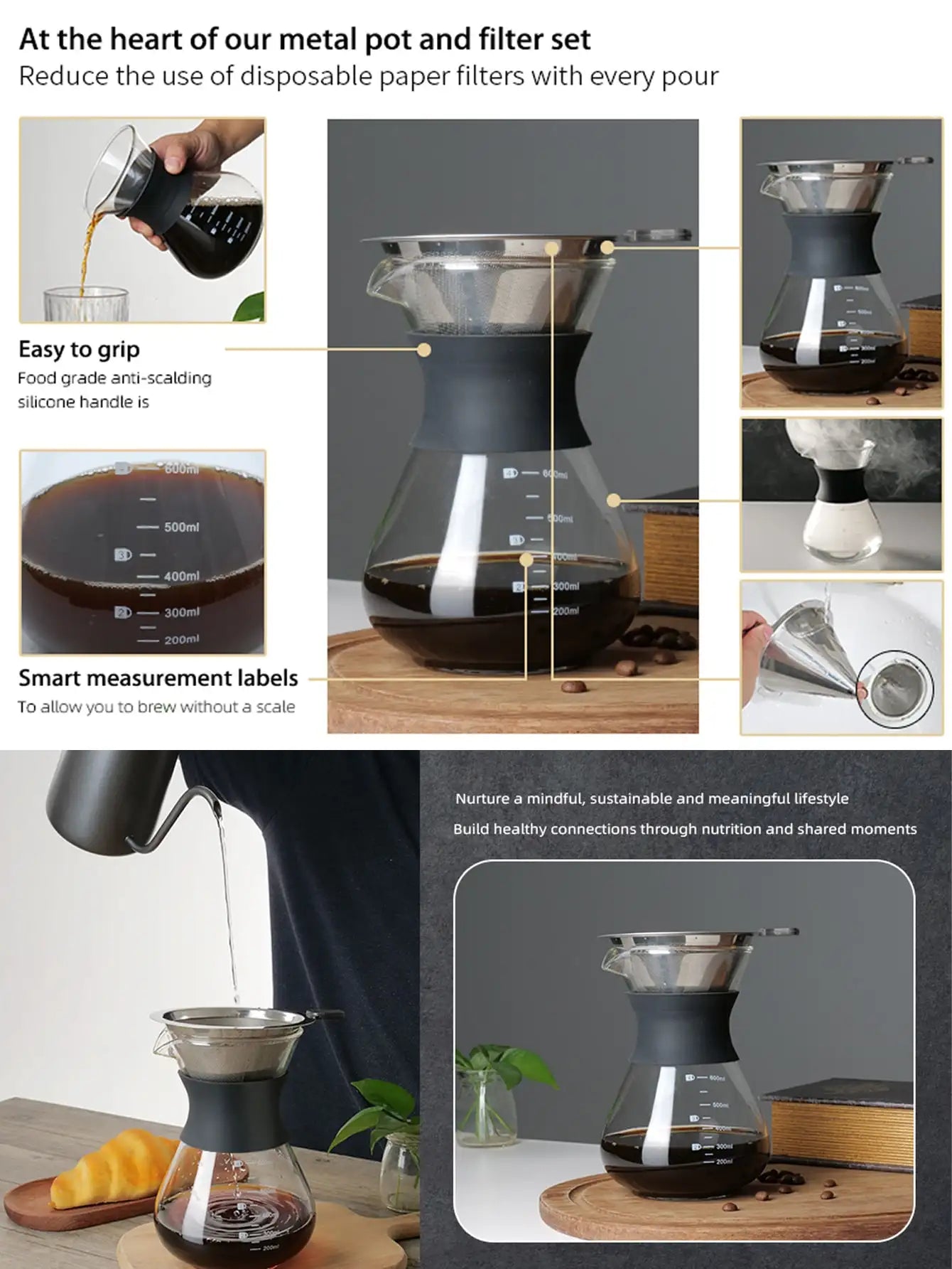 Leeseph Pour Over Coffee Brewer